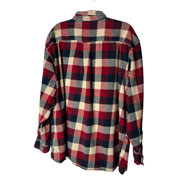 Redhead Men's Heavy Flannel Shirt in Red and Black Check Pattern Size 4XL - Picture 4 of 6